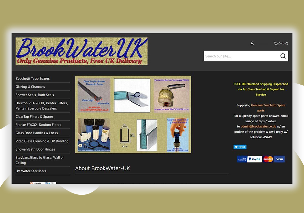 Brook-water – Ecommerce Website For British Equipment