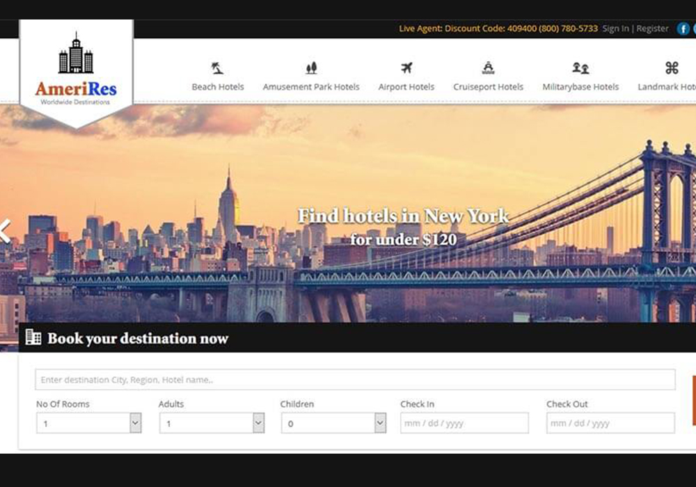 Amerires – USA Based Travel Reservation Portal