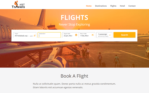 Hotel & Flight Search API Integration | Art Travels