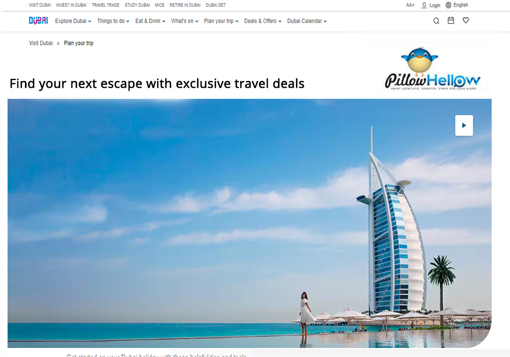 Pillowhellow – Travel Booking Site Dubai, Uae