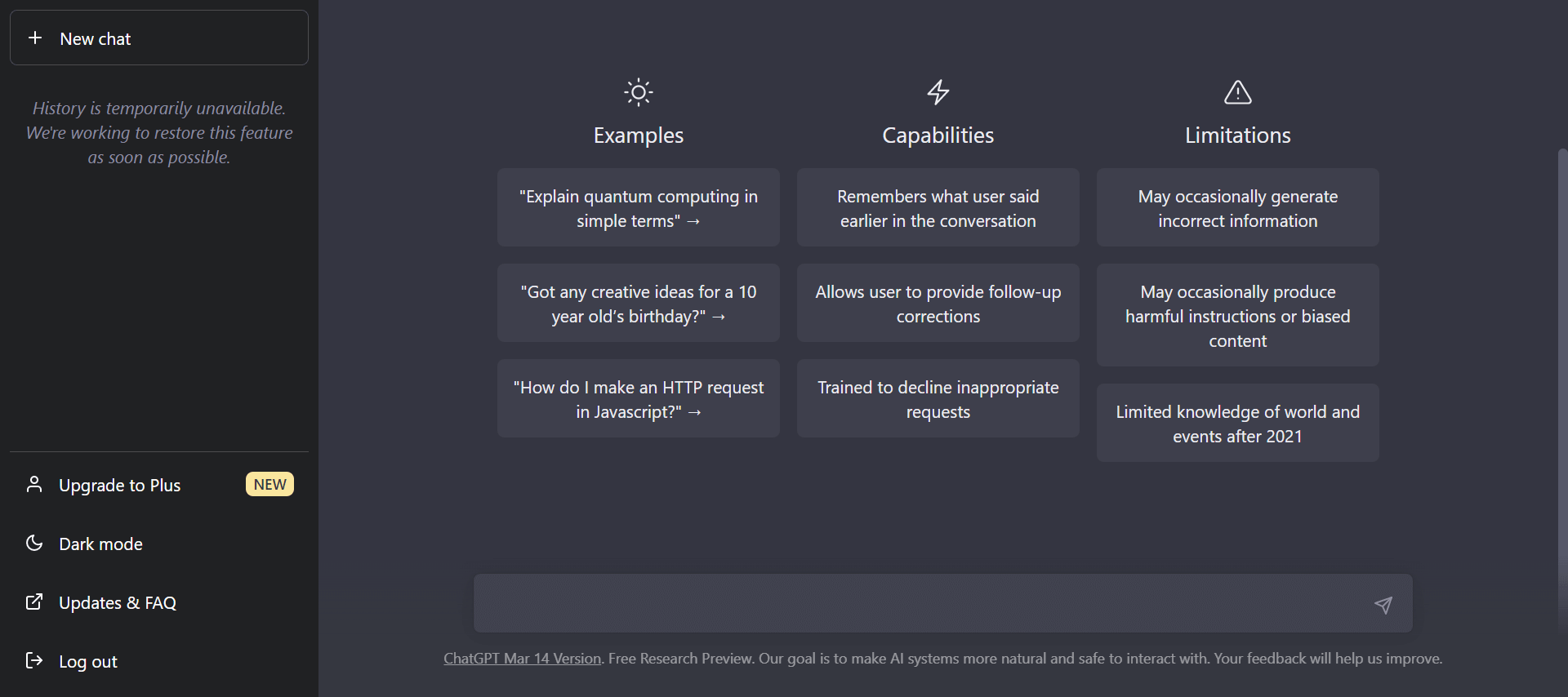 ChatGPT introduction and examples