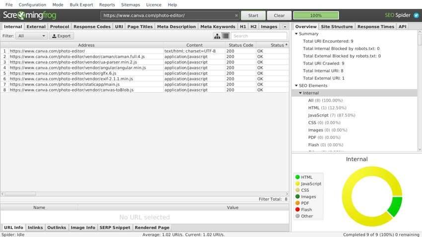 Screaming Frog SEO Spider Tool