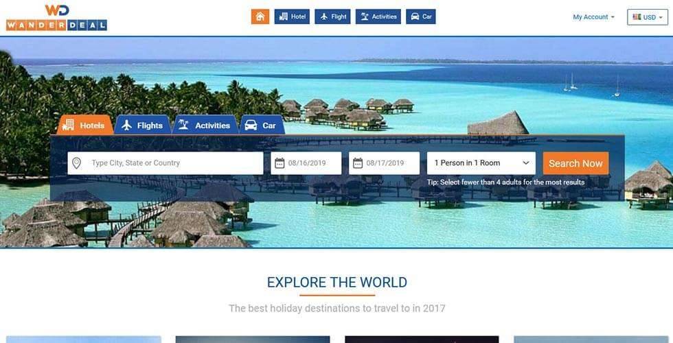 Travel Booking Websites USA - Wanderdeal