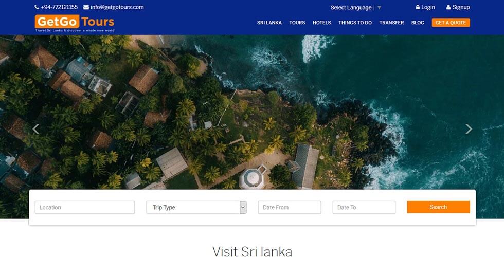 Travel & Tour CMS Website Development Company Sri Lanka