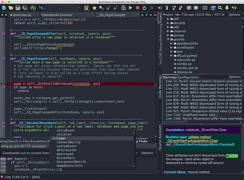 Wing Python IDE - Designed for Python